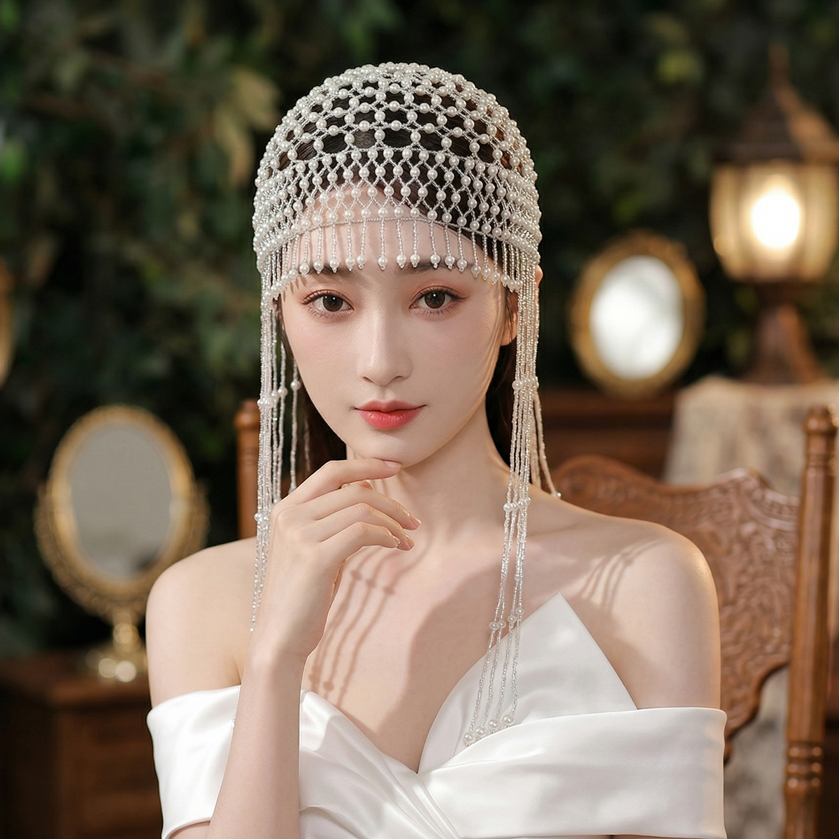 Luxury Pearls Beaded Headwrap  - Event Suppliers recension och pris