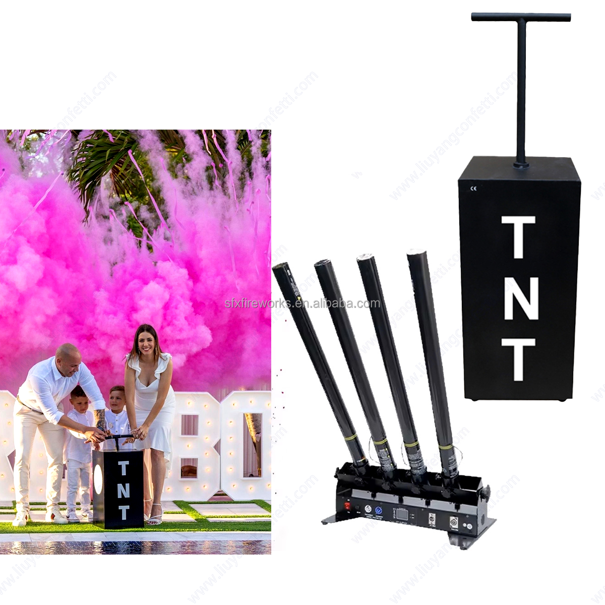 Electric Gender Reveal Smoke B - Confetti Cannon Tube recension och pris
