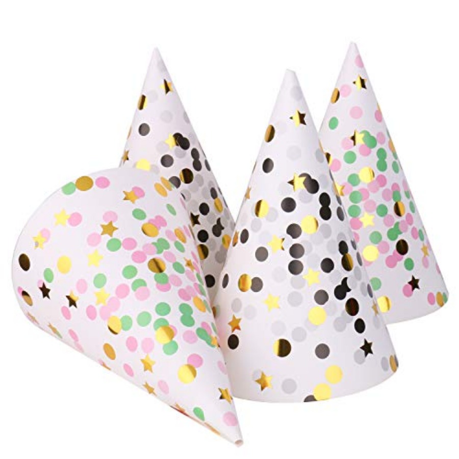 Boieo Gold Polka Dot Birthday  - Party Hat Cone recension och pris