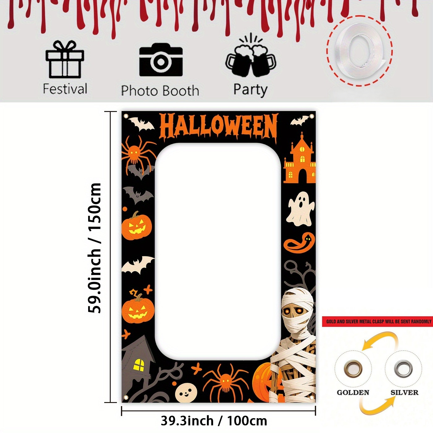Halloween Hollow Photo Booth F - Photo Booth Frame recension och pris