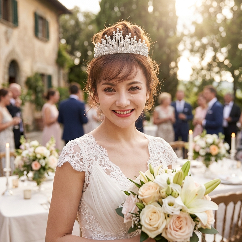 Bridal Pearl Crown Headpiece E - Event & Party Supply recension och pris