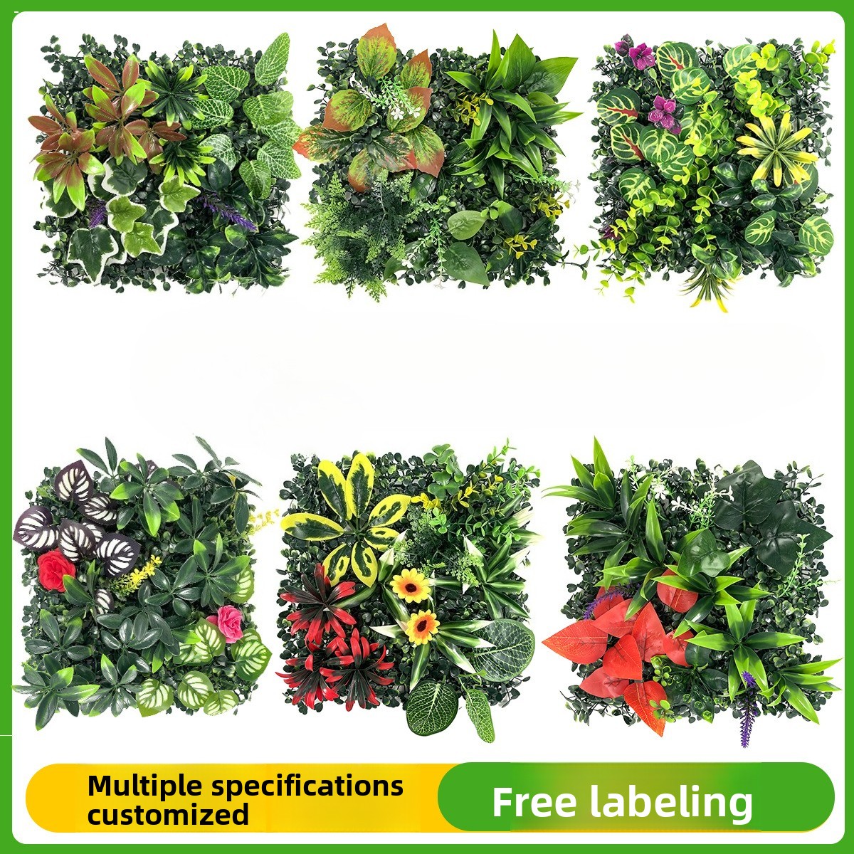 Artificial Plants Grass Wall P - Flower Wall Panel recension och pris