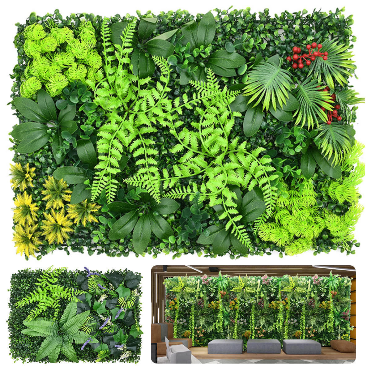 Artificial Plant Wall Plastic  - Flower Wall Panel recension och pris