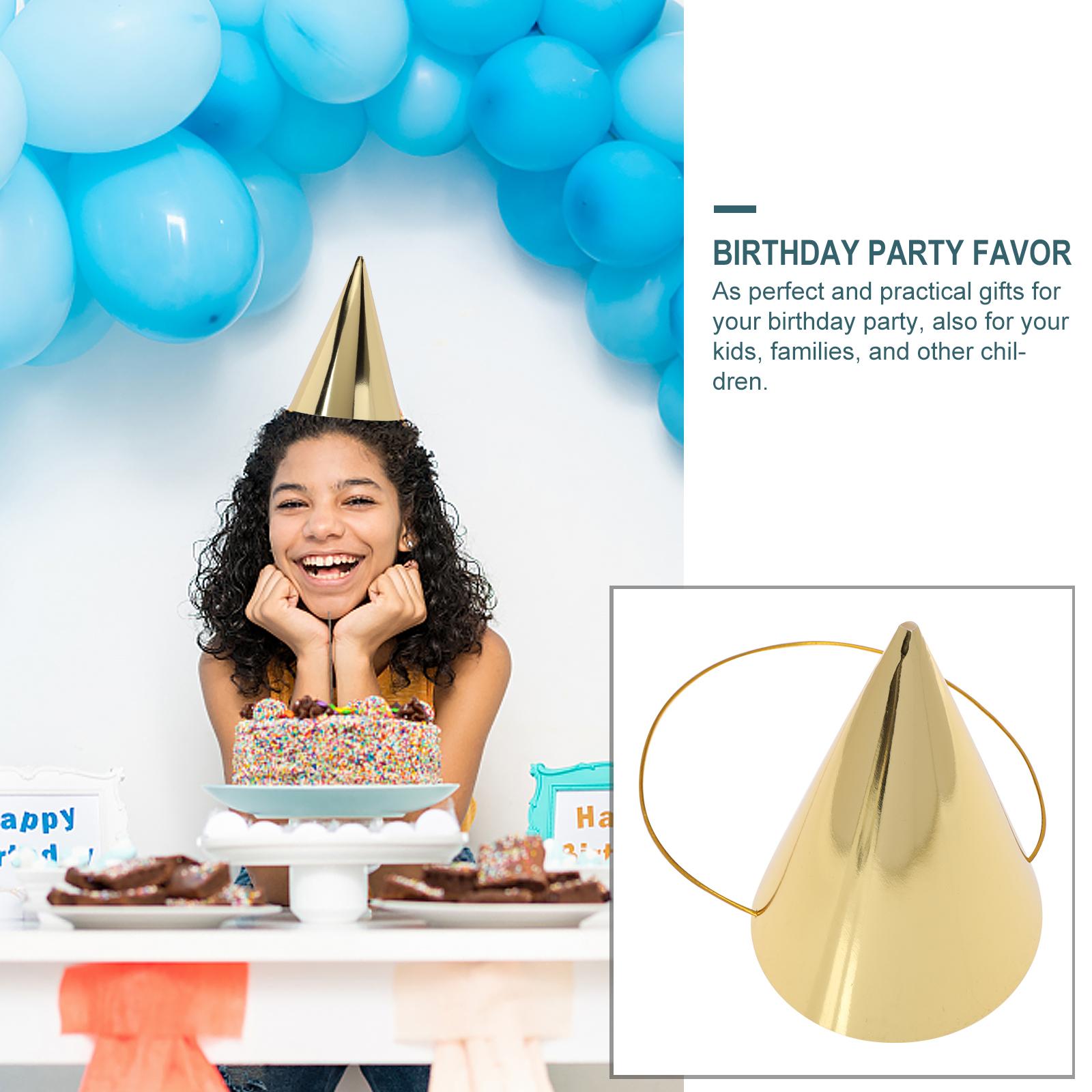 8pcs Adorable Children Birthda - Party Hat Cone recension och pris