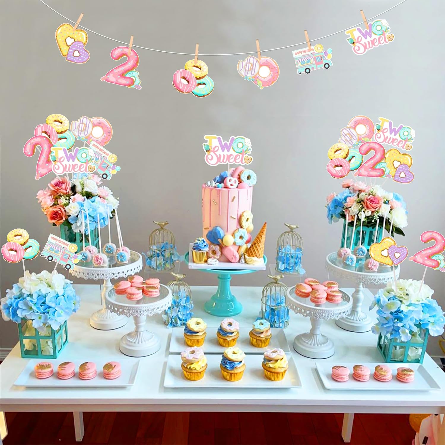 Donut 2nd Birthday Centerpiece - Centerpiece Stick recension och pris