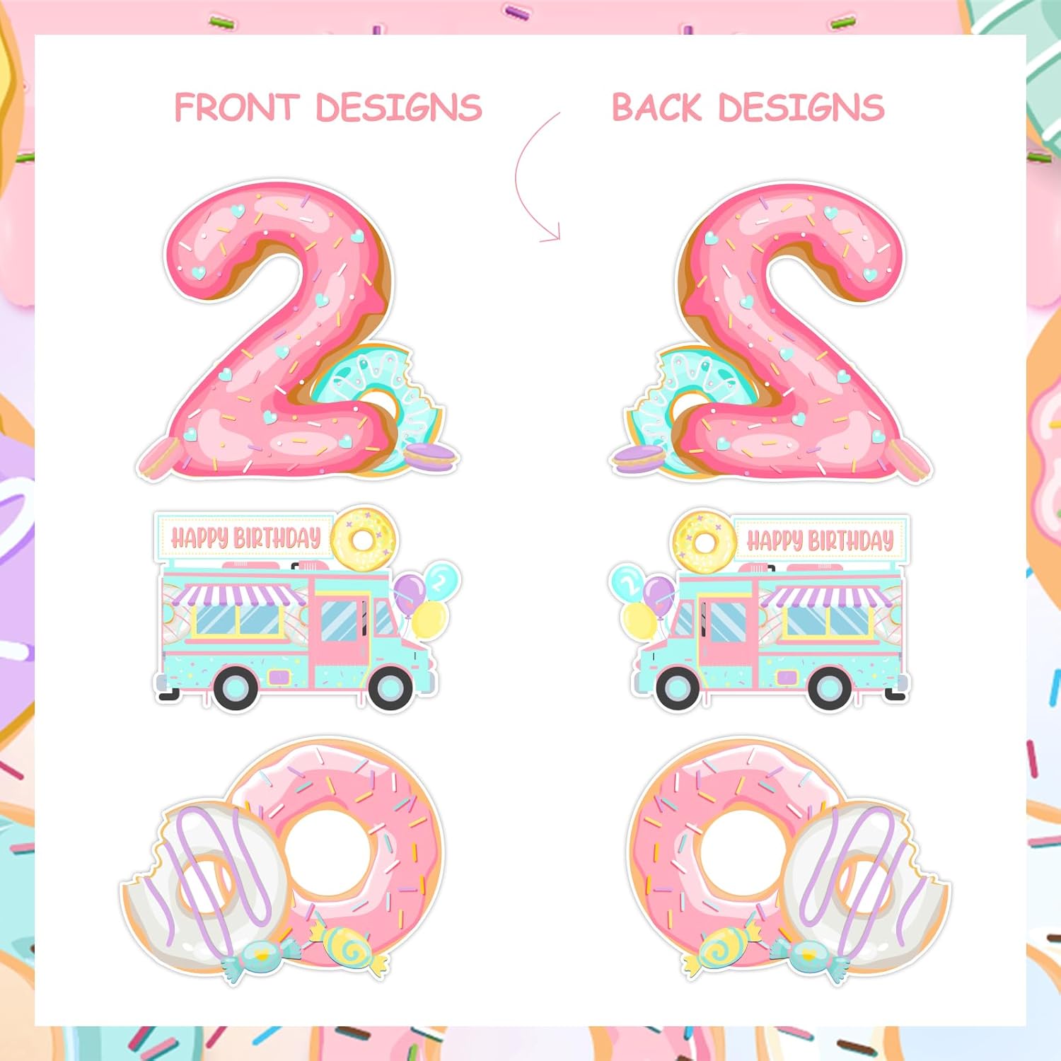 Donut 2nd Birthday Centerpiece - Centerpiece Stick recension och pris