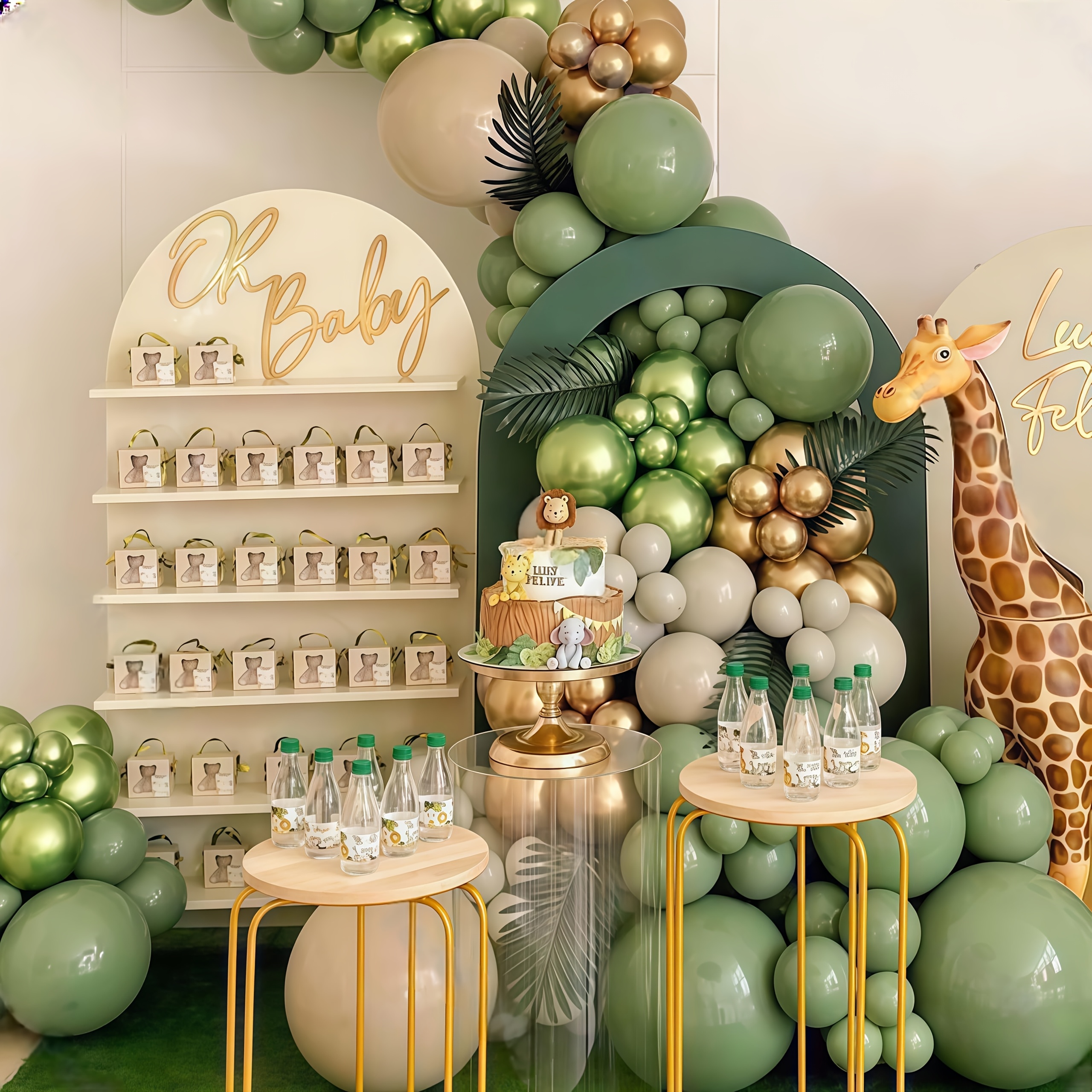 88pcs Sage Green & Golden Ball - Balloon Arch Kit recension och pris