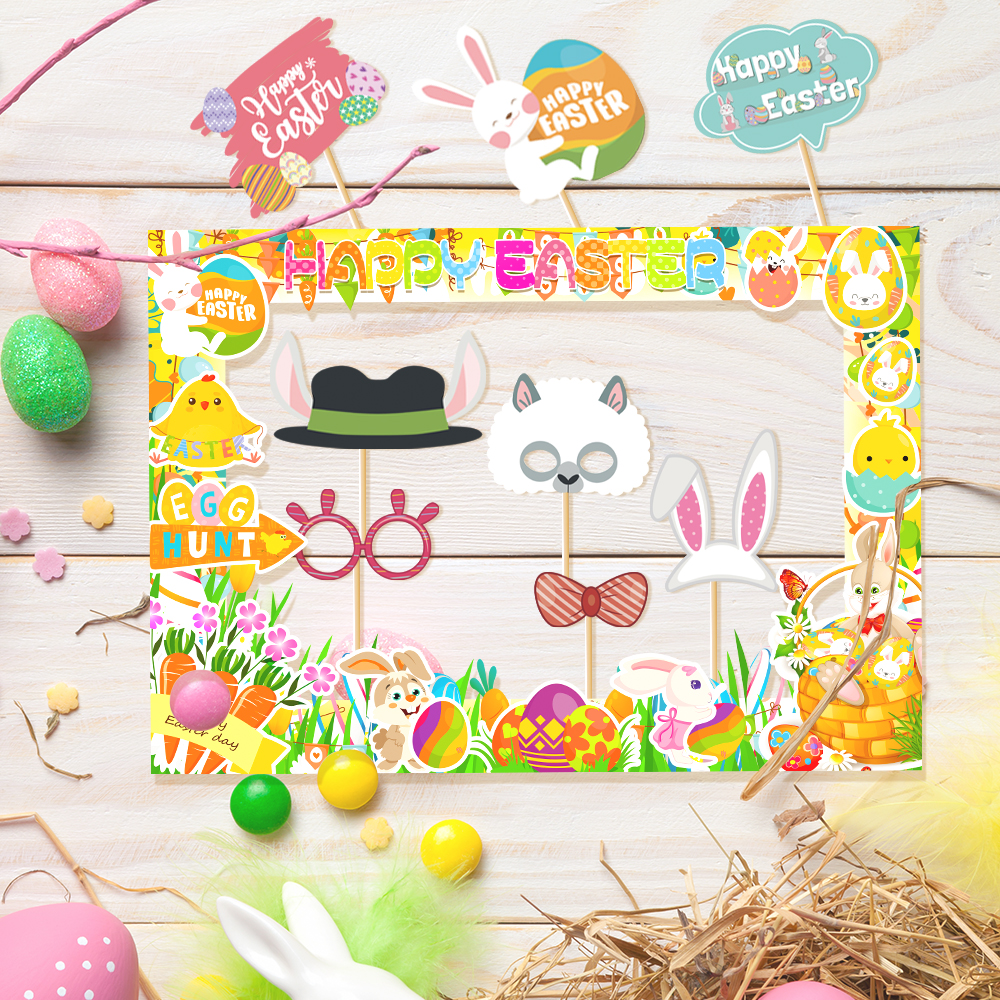 1set Easter Paper Photo Booth  - Photo Booth Frame recension och pris