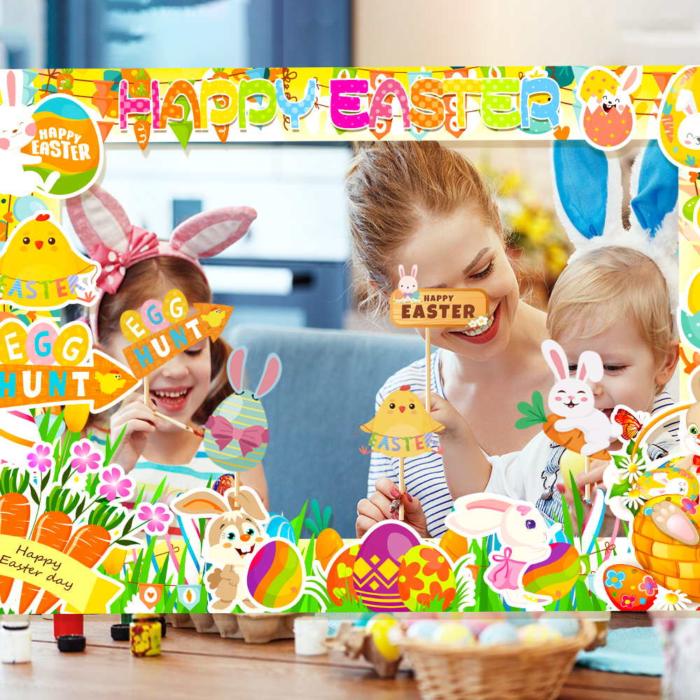 1set Easter Paper Photo Booth  - Photo Booth Frame recension och pris