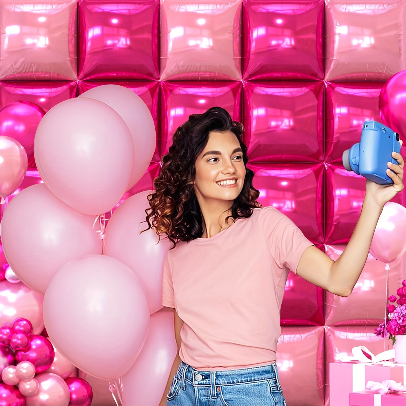 25pcs Magenta Pink Square Foil - Balloon Arch Kit recension och pris