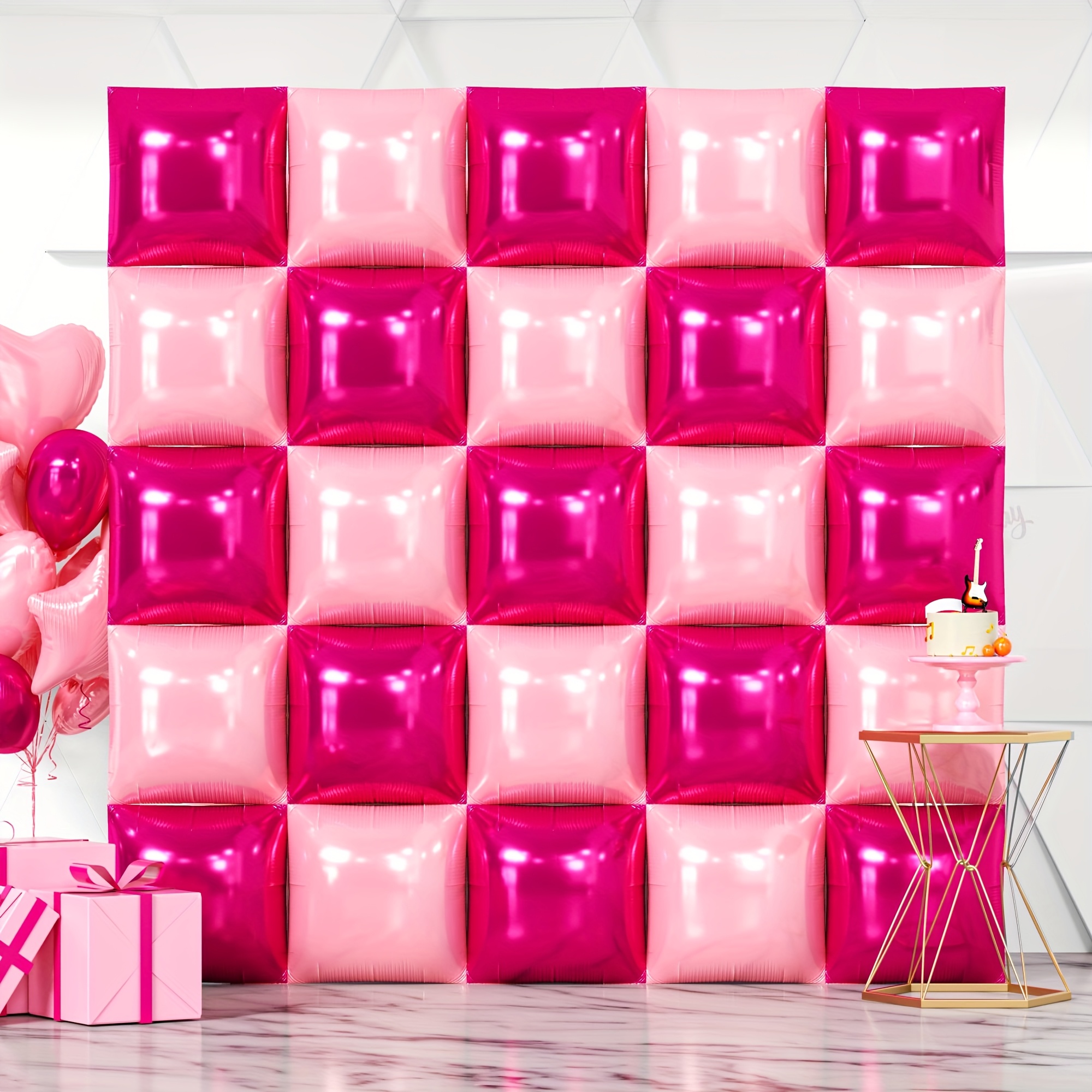 25pcs Magenta Pink Square Foil - Balloon Arch Kit recension och pris