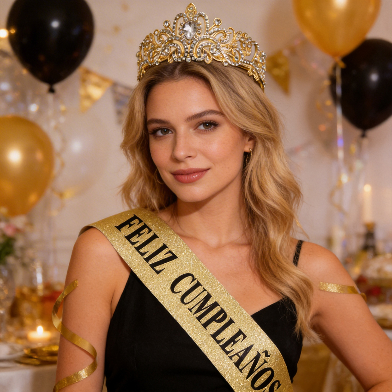 Gold Glitter Feliz Cumpleaños  - Birthday Sash Glitter recension och pris