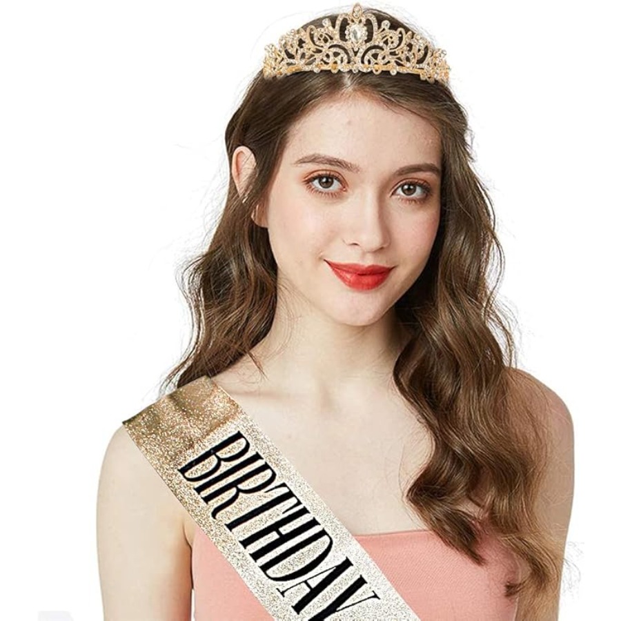 Birthday Queen Sash & Rhinesto - Birthday Sash Glitter recension och pris