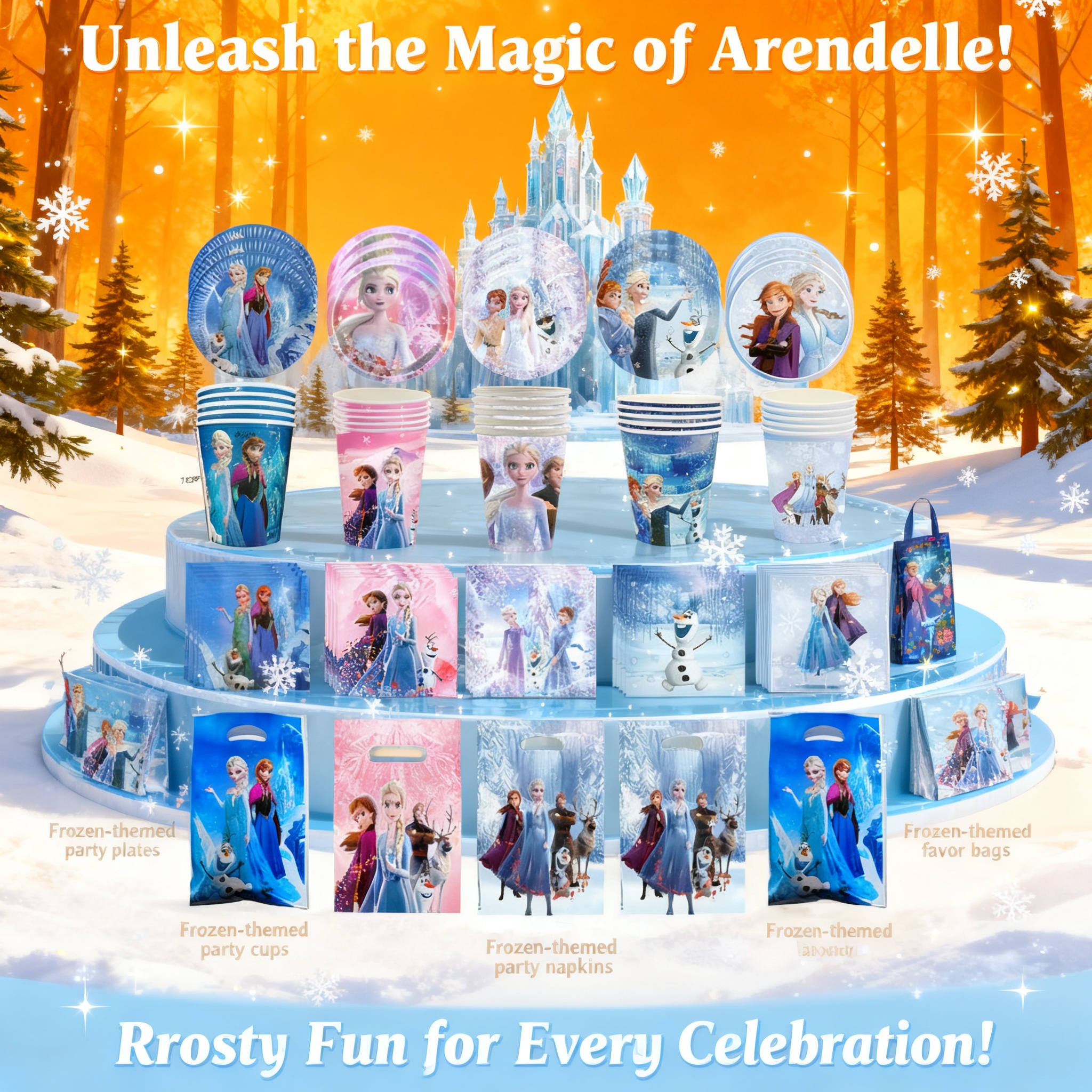 Frozen Elsa Anna Olaf Birthday - Supply Event recension och pris