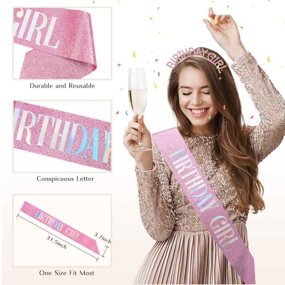 Glitter Birthday Sash Tiara Rh - Birthday Sash Glitter recension och pris