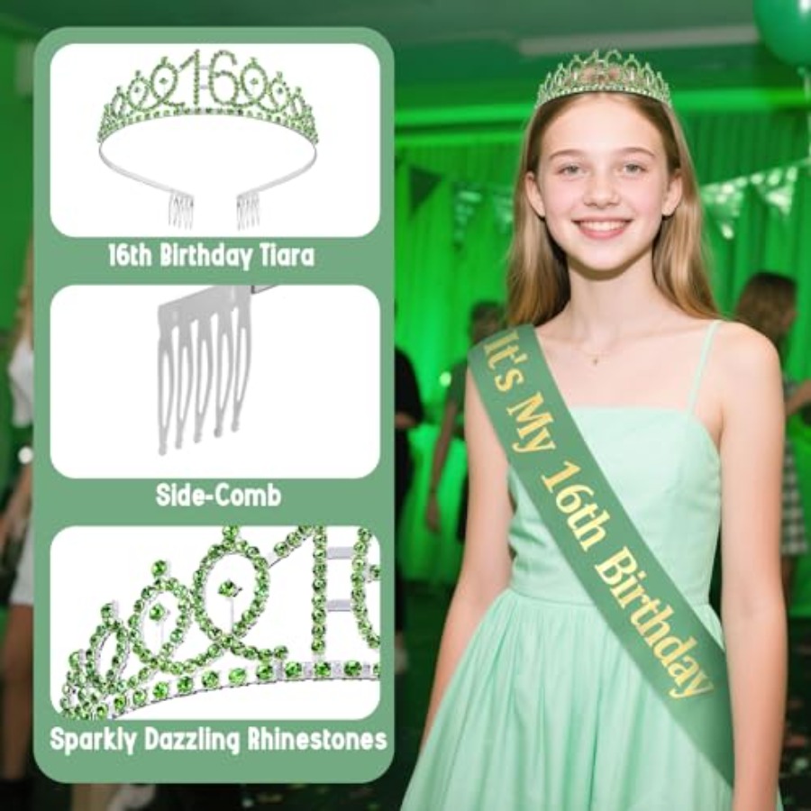 Birthday Decorations for Girls - Birthday Sash Glitter recension och pris