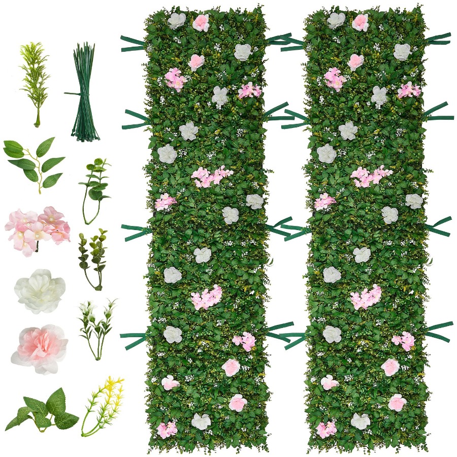Wedding event backdrop: 3D sil - Flower Wall Panel recension och pris