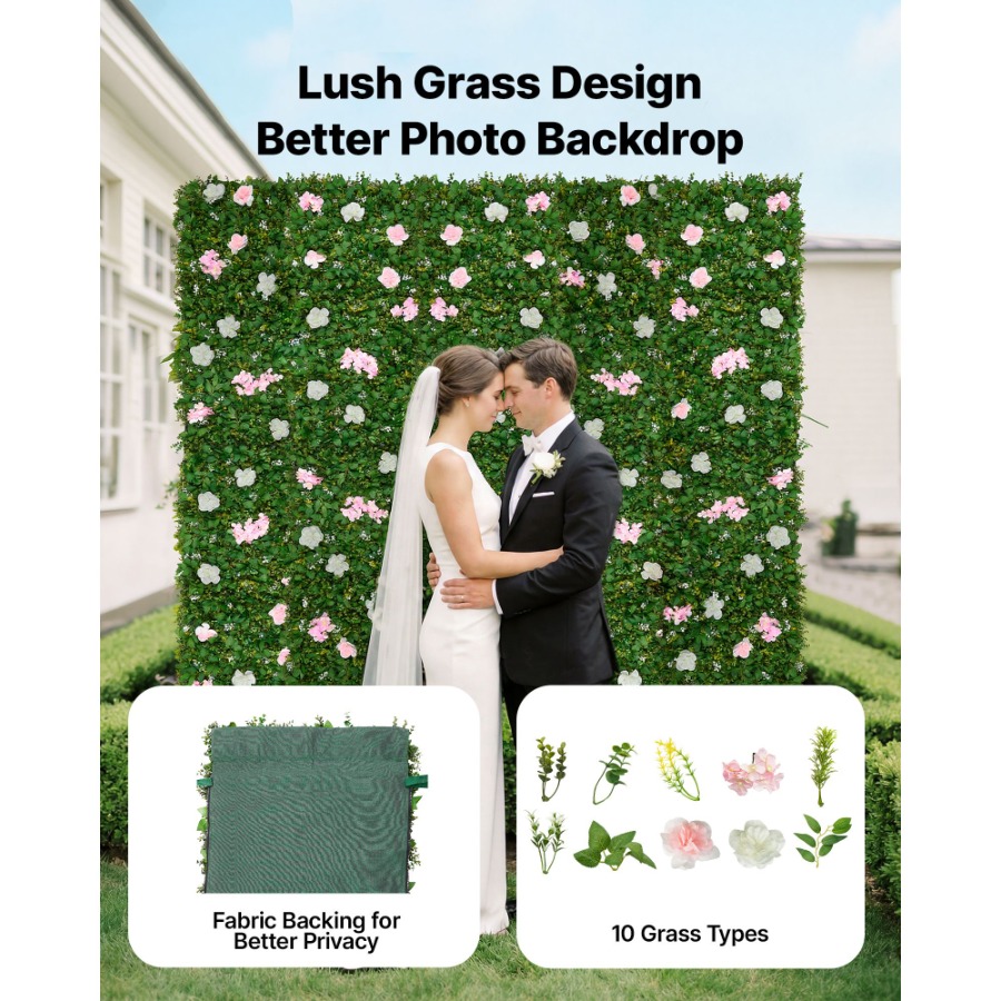 Wedding event backdrop: 3D sil - Flower Wall Panel recension och pris