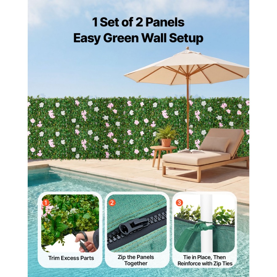 Wedding event backdrop: 3D sil - Flower Wall Panel recension och pris