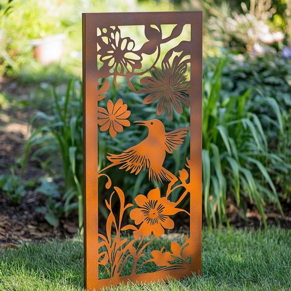 Outdoor 2D Metal Garden Wall P - Flower Wall Panel recension och pris