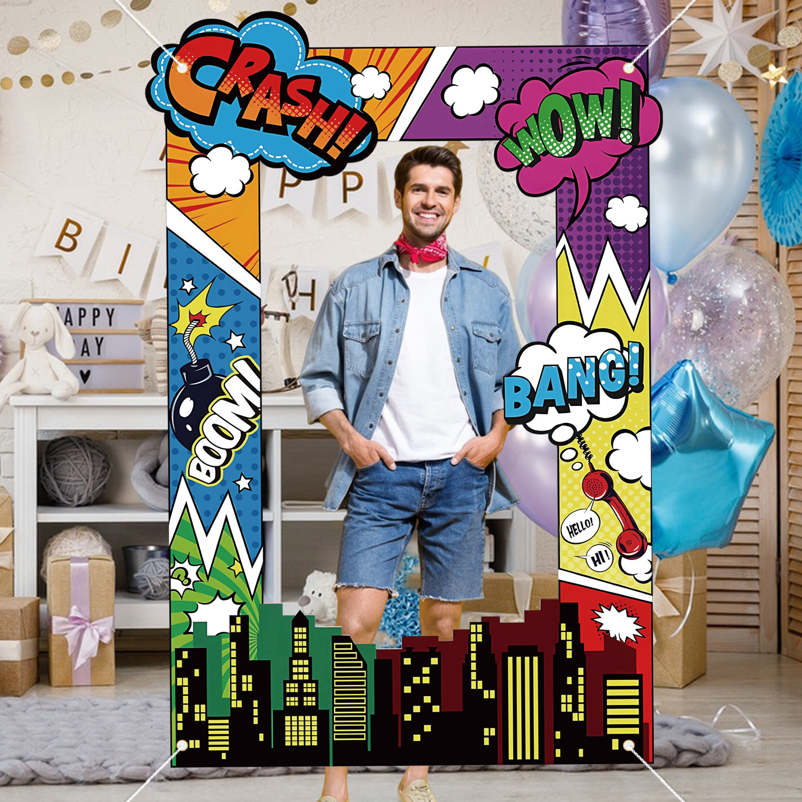 Super Hero Photo Prop Hero Bir - Photo Booth Frame recension och pris