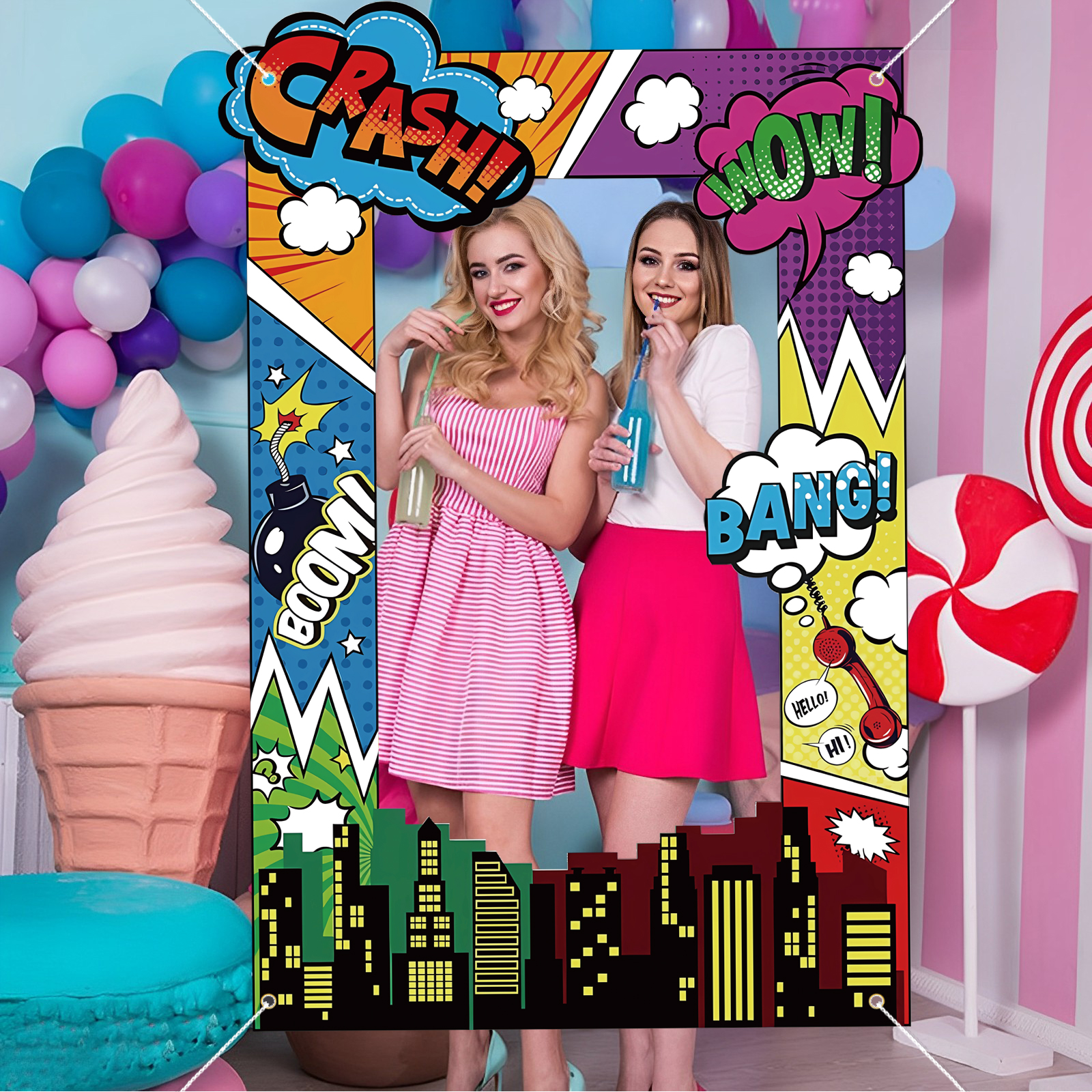 Super Hero Photo Prop Hero Bir - Photo Booth Frame recension och pris