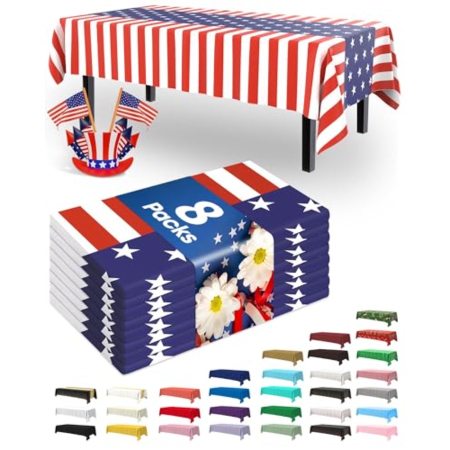4th of July USA 250th Annivers - Table Cloth Disposable recension och pris