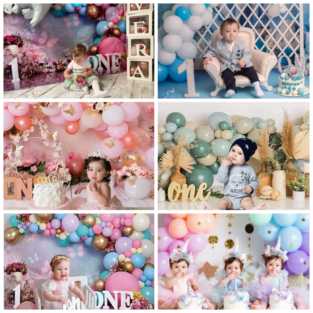 Newborn Baby 1st Birthday Back - Dessert Table Backdrop recension och pris