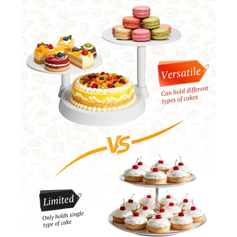 3-Tier Plastic Cupcake Stand,  - Cupcake Stand Tier recension och pris