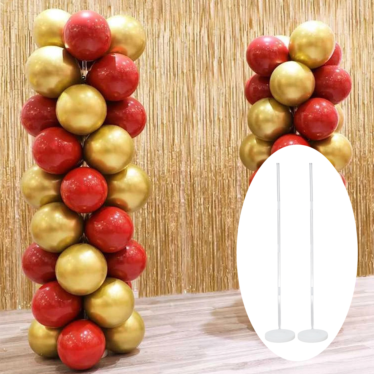 2Sets Balloon Column Stand Kit - Balloon Arch Kit recension och pris