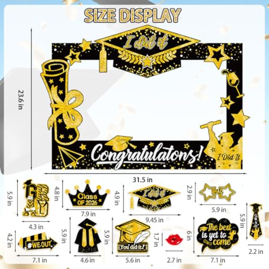 31 Pack Graduation Photo Booth - Photo Booth Frame recension och pris