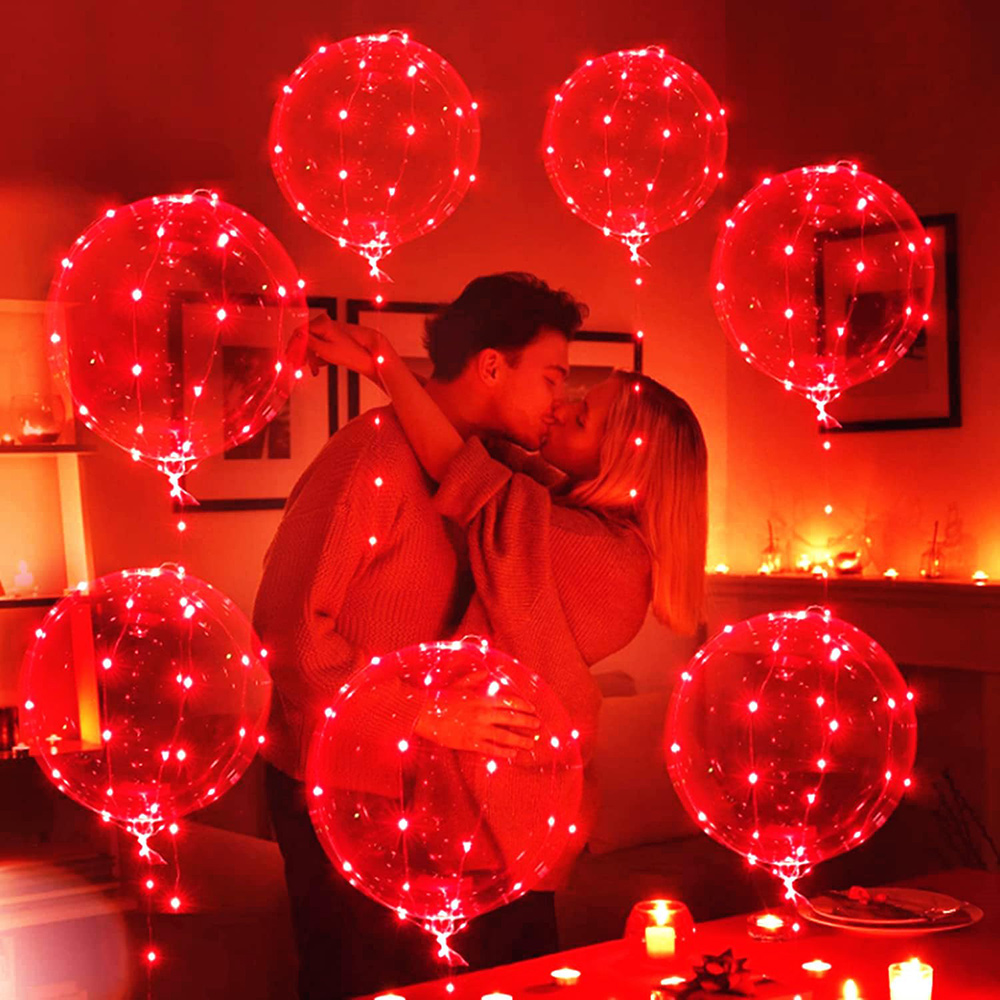 3 set Red Light Up Led Clear B - Led Balloon Light recension och pris
