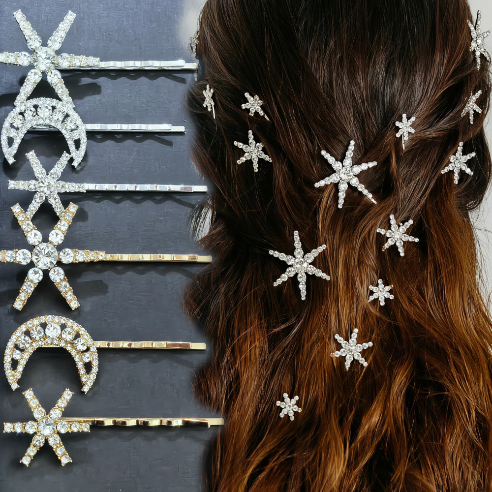 3/4 pcs set Crystal Star Hairp - Event Suppliers recension och pris