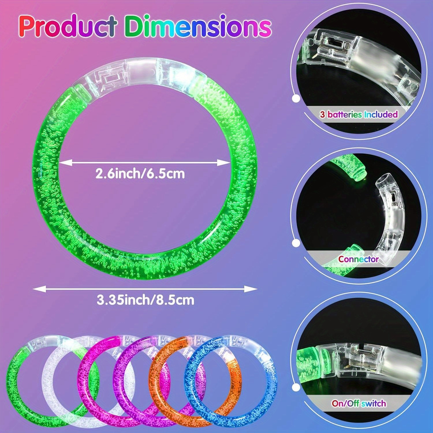 Glow-Up Party Bracelets Pack – - Event & Party Supply recension och pris