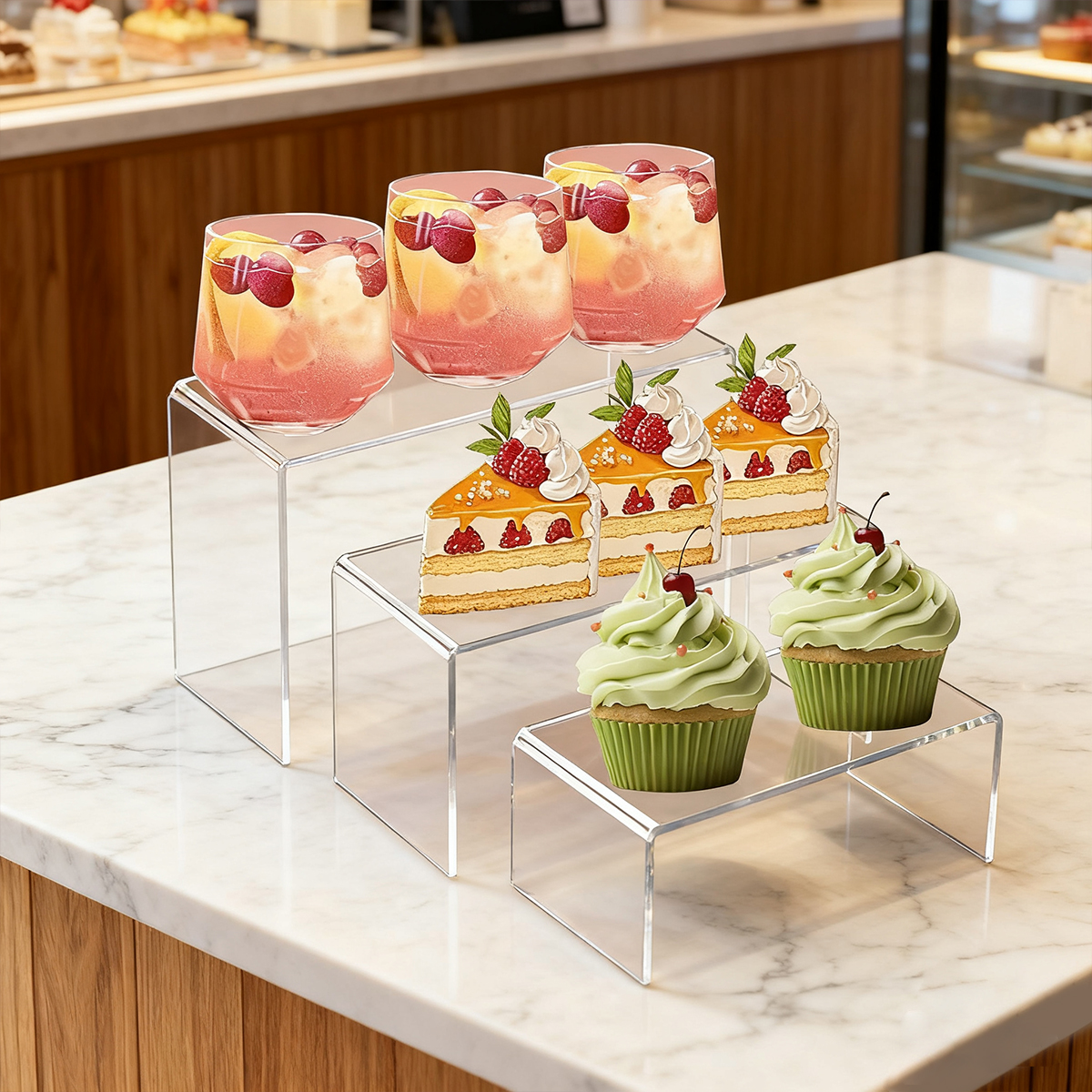 5pcs Acrylic Dessert Display S - Cupcake Stand Tier recension och pris