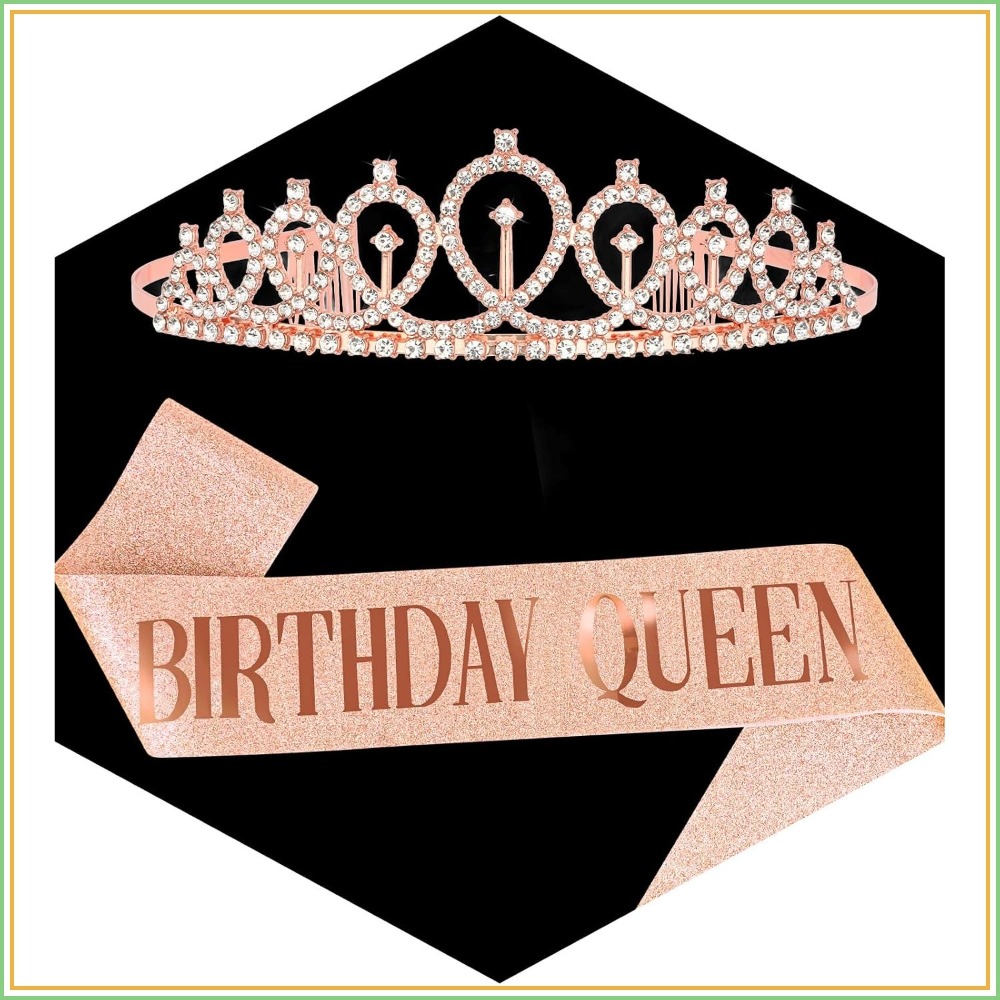 Rose Gold Birthday Queen Sash  - Birthday Sash Glitter recension och pris