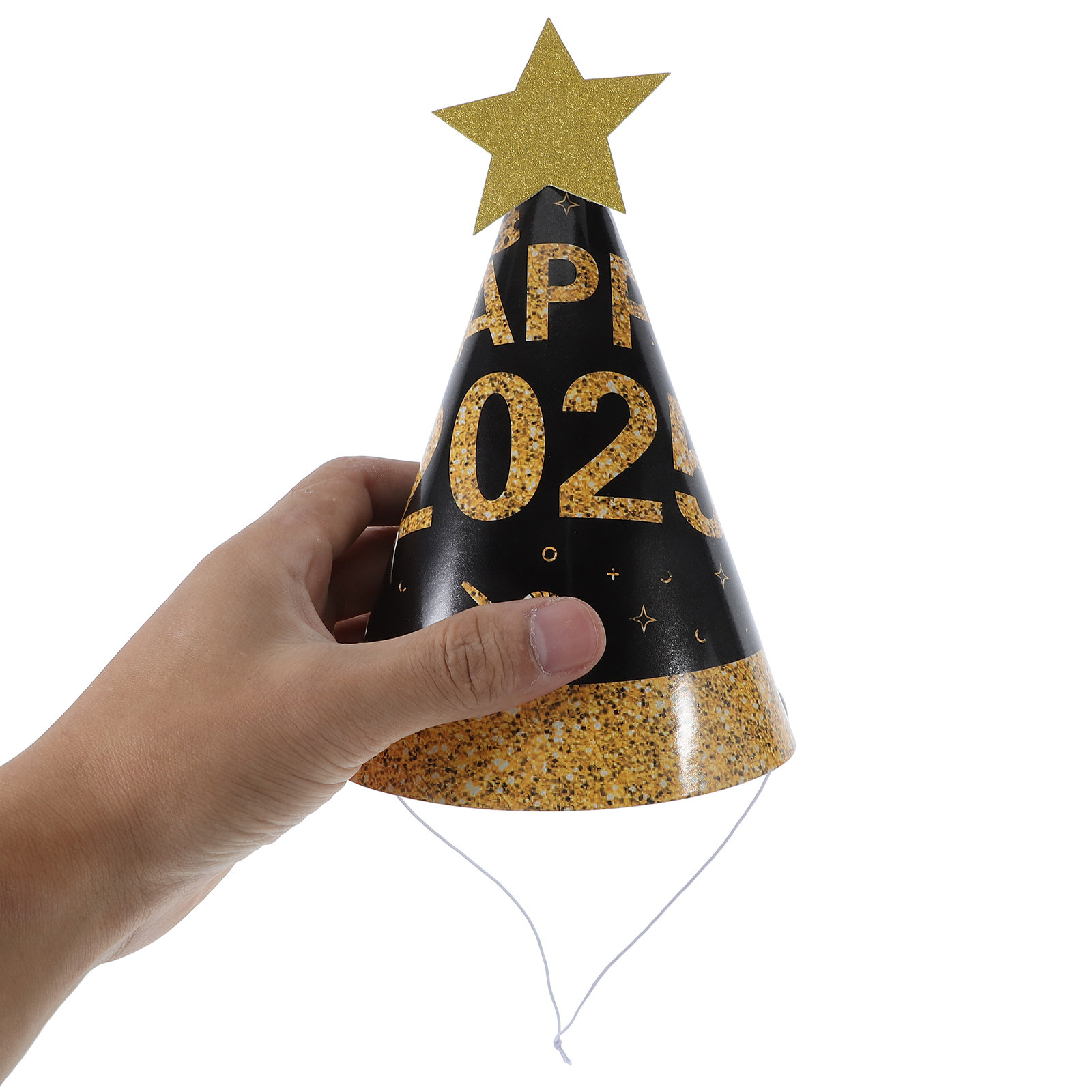 6Pcs Black Gold Paper Hats Fas - Party Hat Cone recension och pris