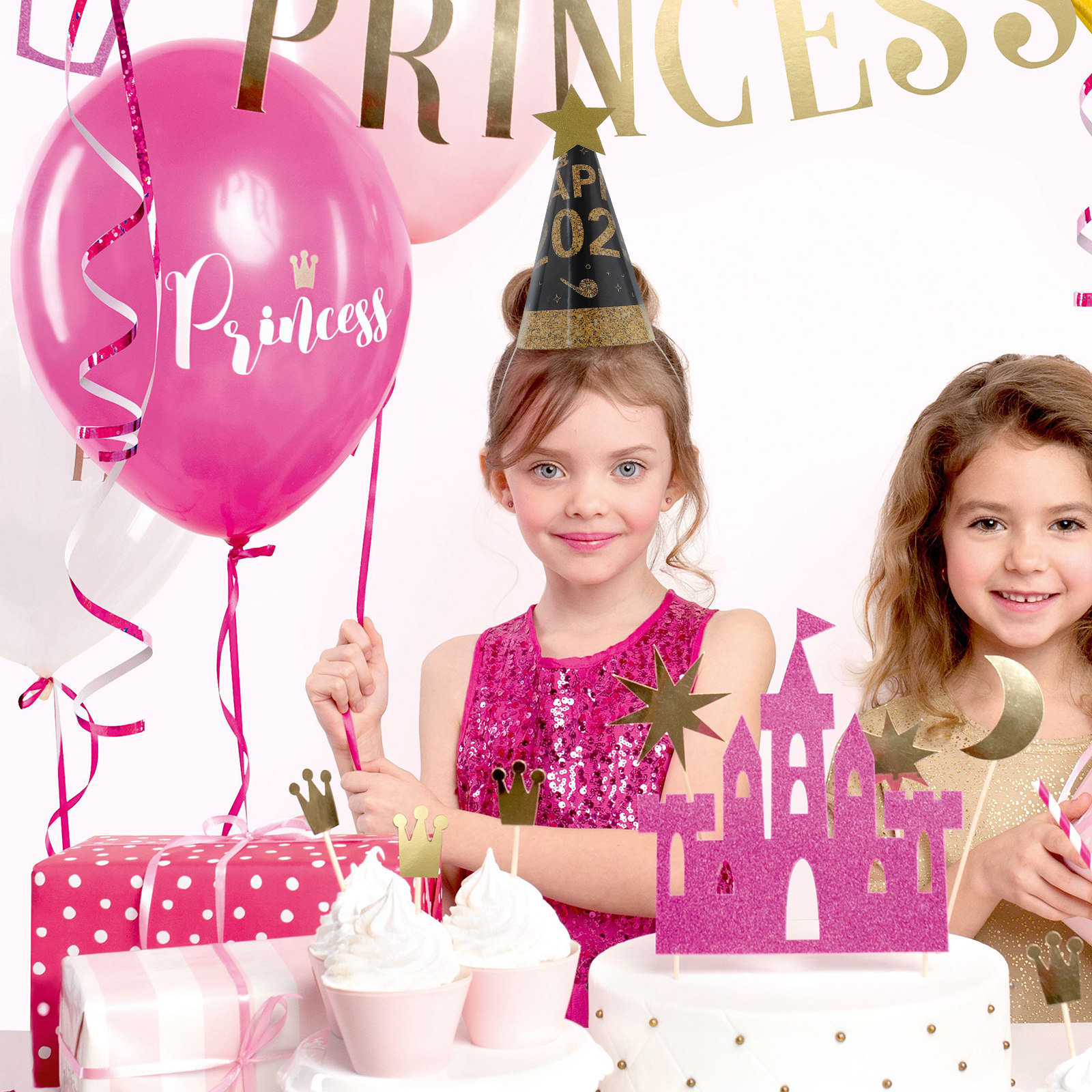 6Pcs Black Gold Paper Hats Fas - Party Hat Cone recension och pris