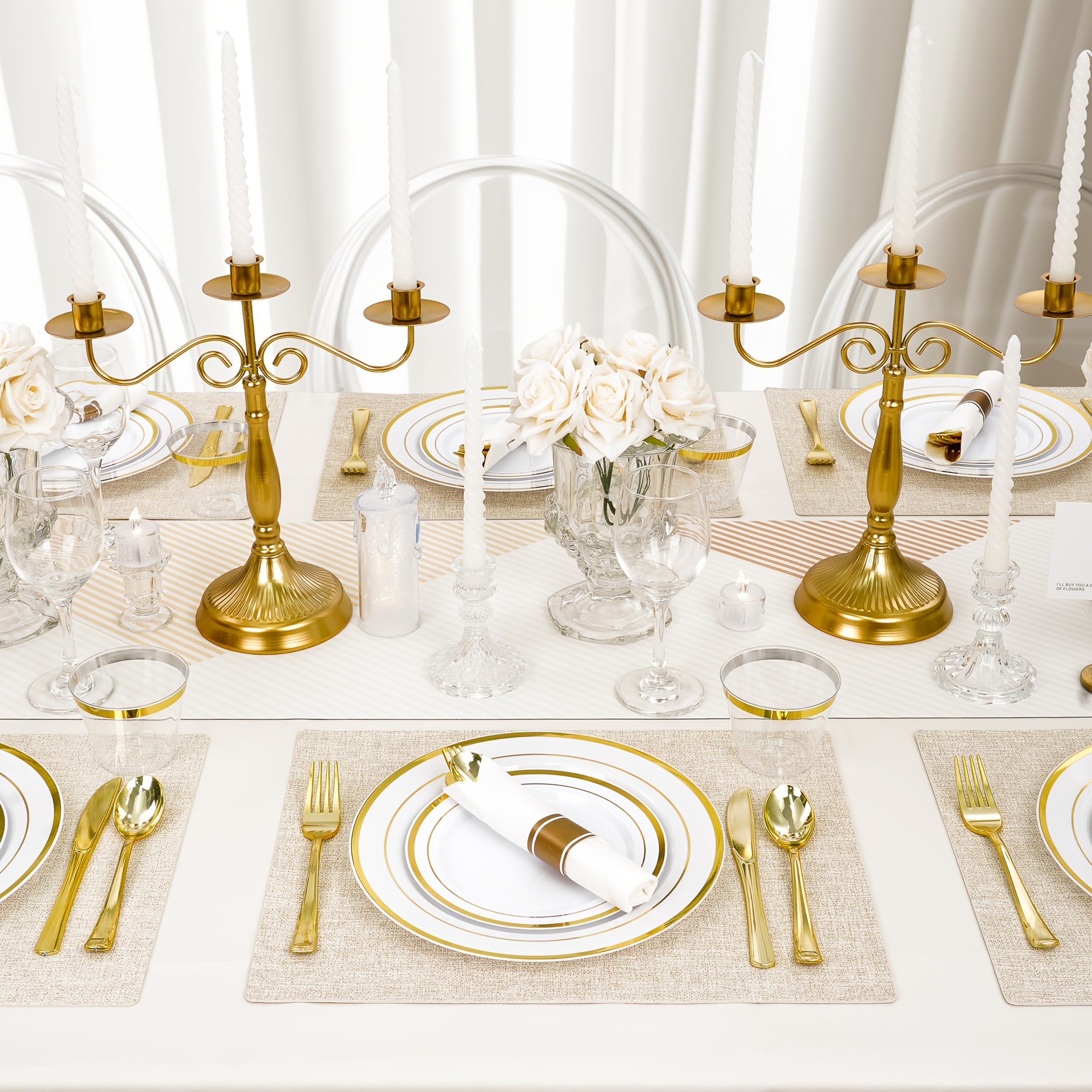 700-Piece Elegant Golden-Trimm - Napkin Folding Set recension och pris