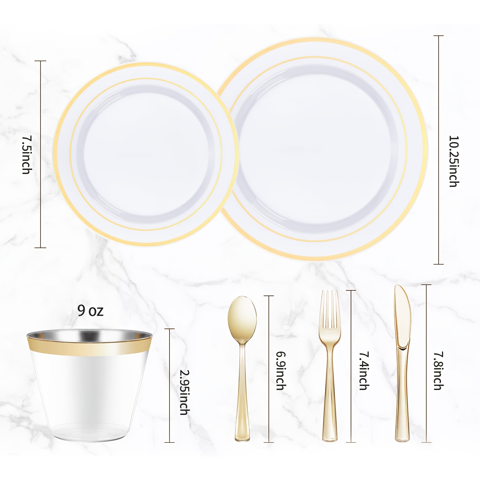 700-Piece Elegant Golden-Trimm - Napkin Folding Set recension och pris