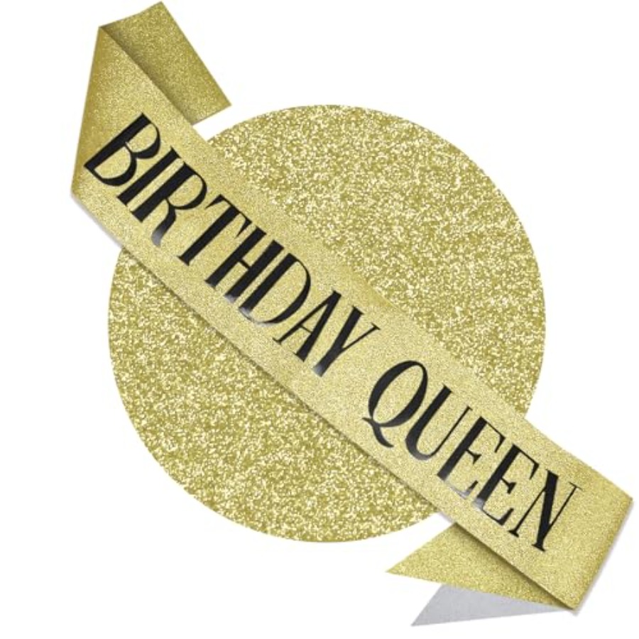 Birthday Queen Sash Glitter Go - Birthday Sash Glitter recension och pris