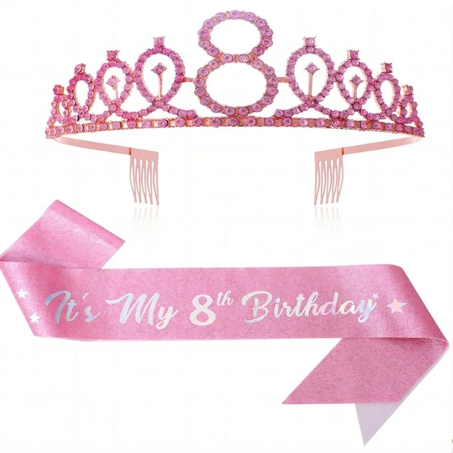 Glitter Birthday Crown Sash Wo - Birthday Sash Glitter recension och pris
