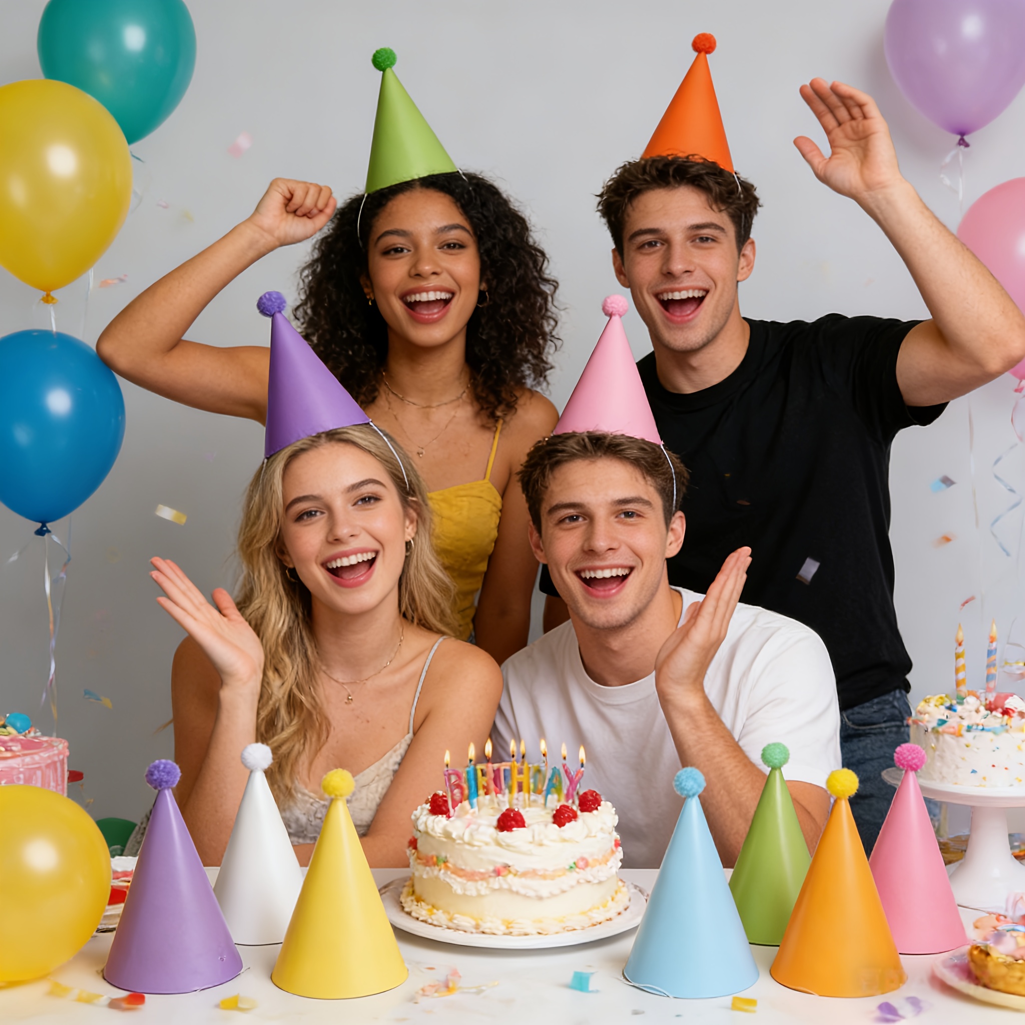 5/10 colorful birthday party h - Party Hat Cone recension och pris