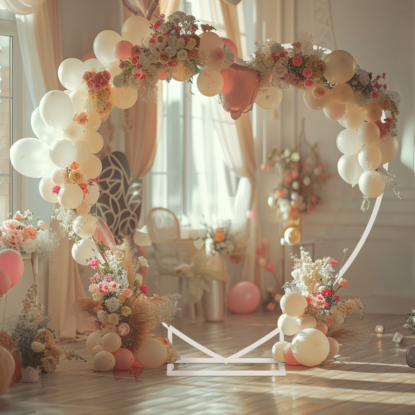 Heart Shaped White Metal Ballo - Balloon Arch Kit recension och pris