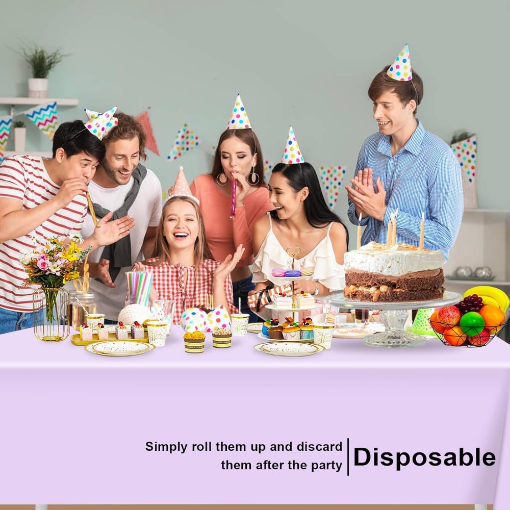 Light Purple Disposable Tablec - Table Cloth Disposable recension och pris