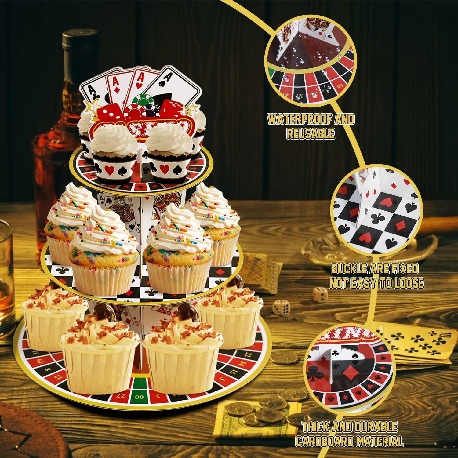 Casino Cupcake Stand 3 Tier fo - Cupcake Stand Tier recension och pris
