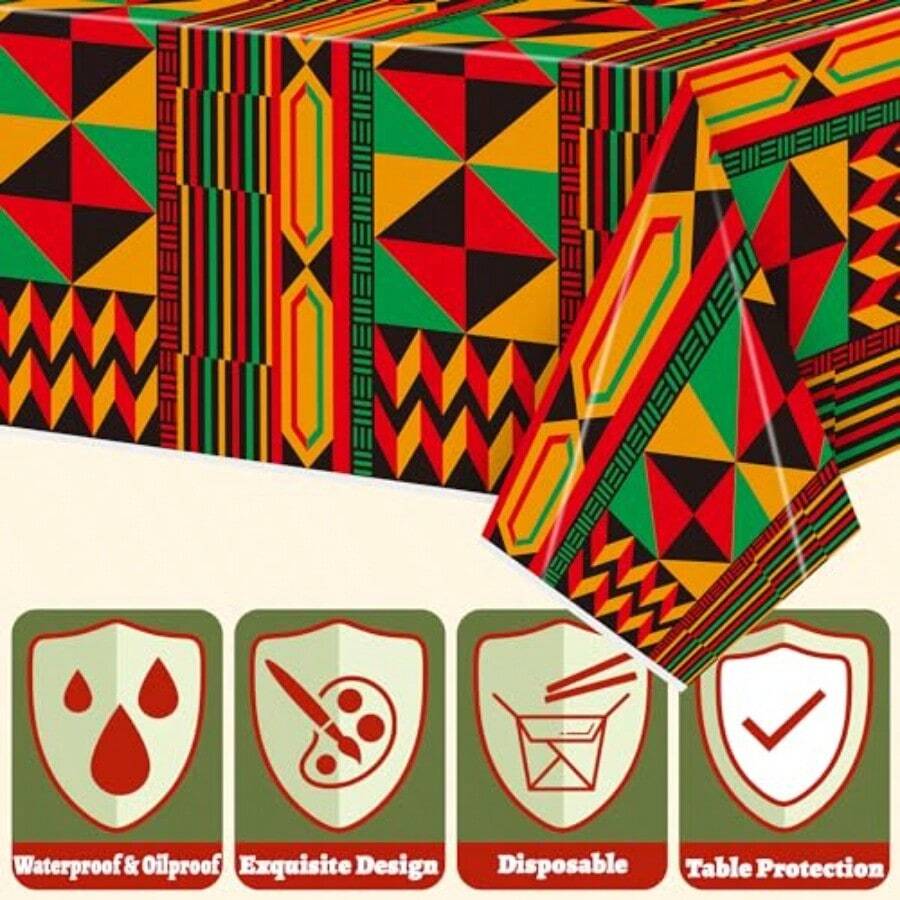 3 Packs African Print Disposab - Table Cloth Disposable recension och pris