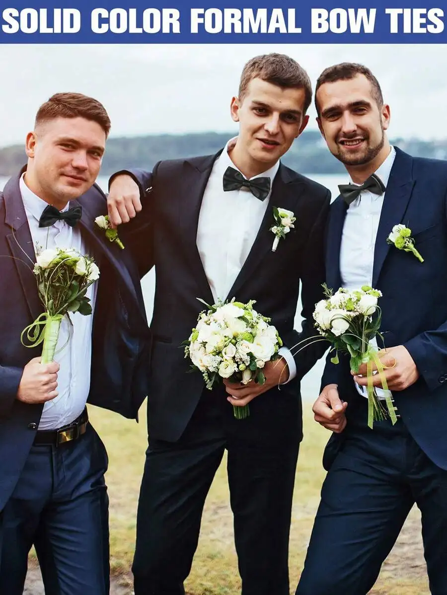 Mens Solid Color Satin Pre-Tie - Event & Party Supply recension och pris