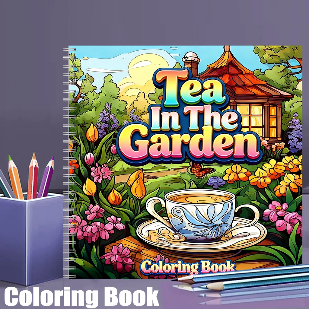 Tea In The Gardens Coloring Bo - Supply Event recension och pris