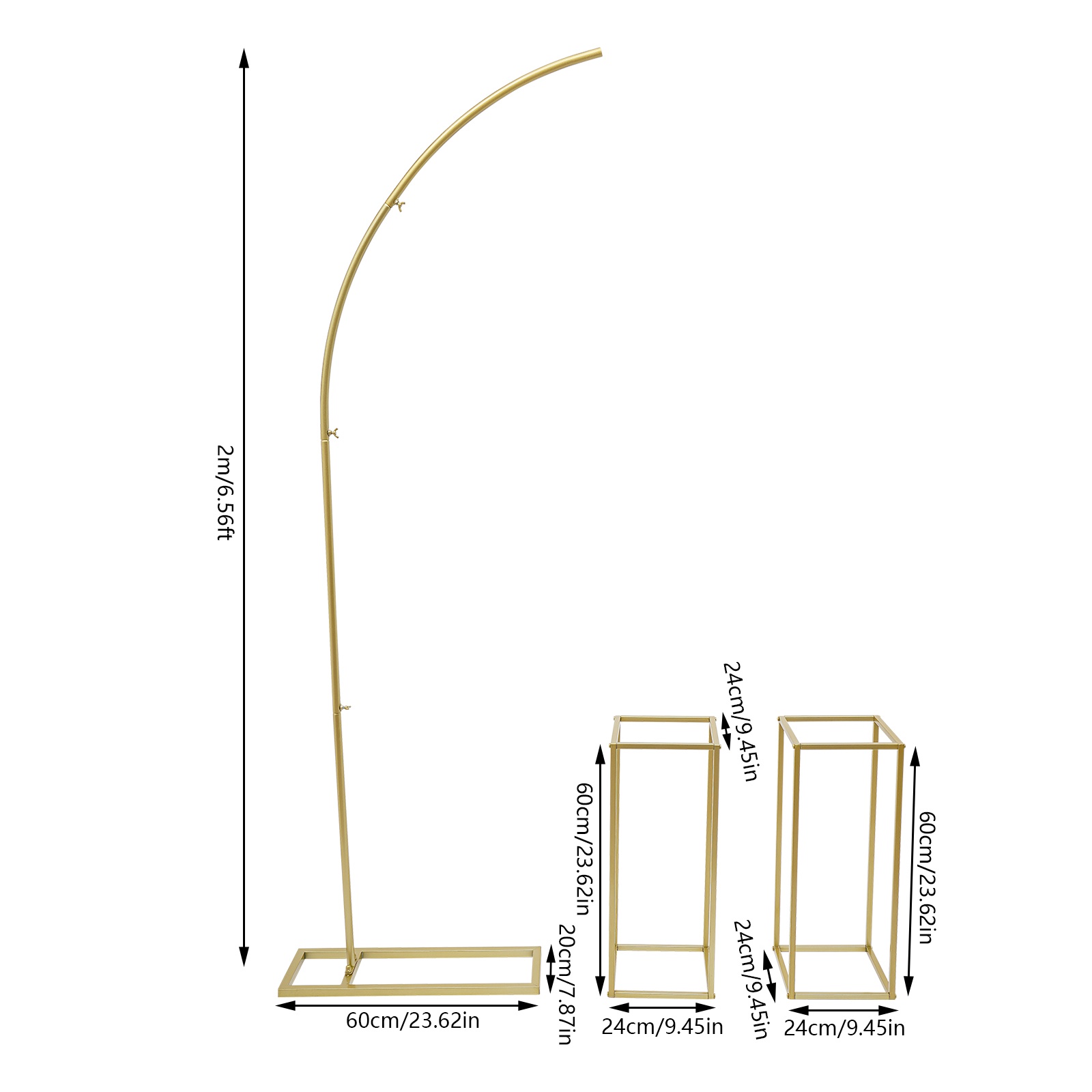 Gold Metal Square Floral Frame - Photo Booth Frame recension och pris